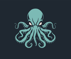 octopus mascot logo illustration