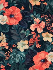 A floral pattern designed for a specific room or function, like a kitchen or a nursery 