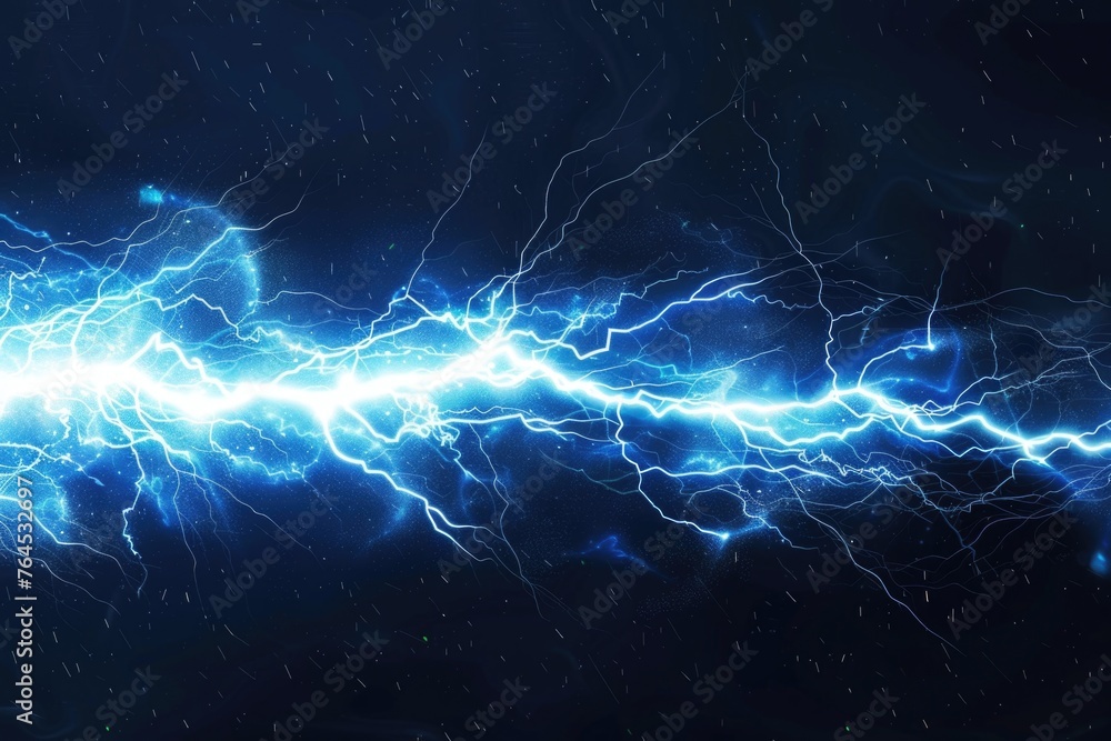 Poster close up of a lightning bolt, suitable for weather-related designs