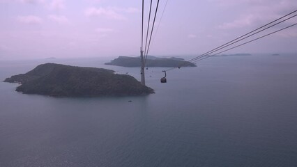 Cable Car, Phu Quoc island, Vietnam - the longest cable in the world - Powered by Adobe