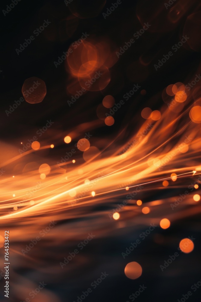 Poster A close-up of a blurry background with lights. Perfect for adding a dreamy atmosphere to your design projects