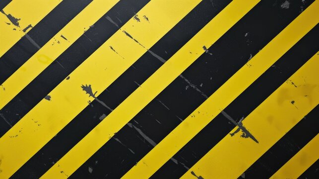 Close up view of a yellow and black striped wall. Suitable for background or texture use