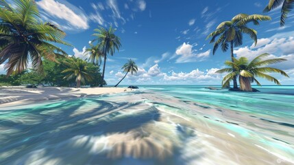 Virtual Reality Tropical Island Paradise for Relaxation and Exploration