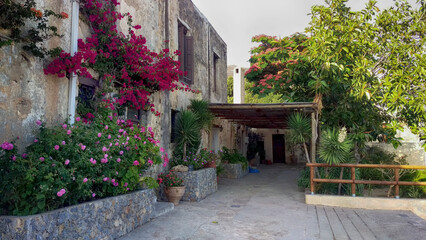 Fototapeta na wymiar Historic Monastery Of Preveli On The Island of Crete (Greece)