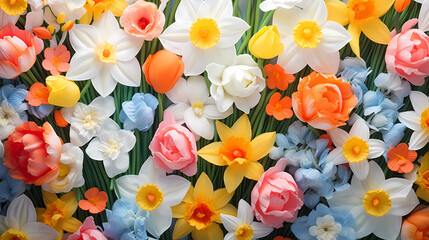 Blooming flowers background