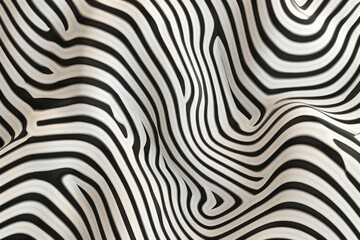 Detailed close up of black and white striped fabric, versatile for various design projects