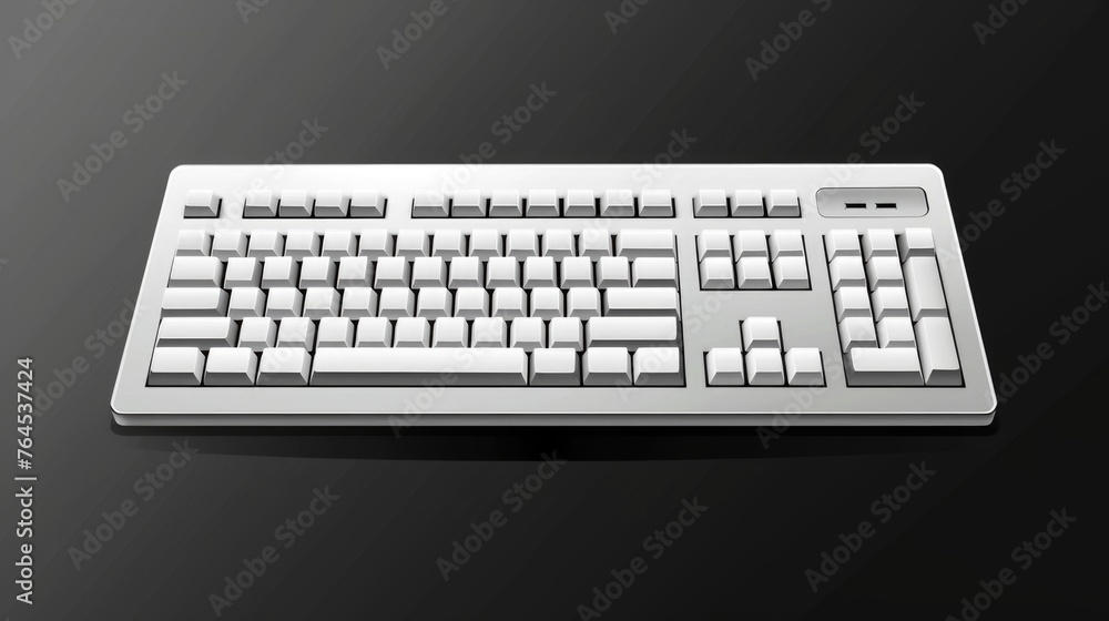 Aufkleber A computer keyboard placed on a table. Ideal for technology concepts