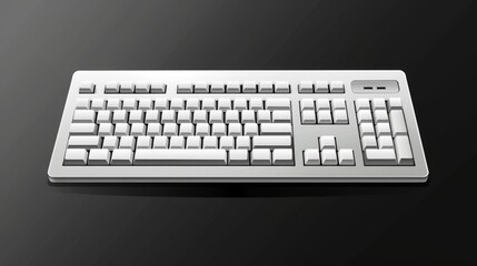 A computer keyboard placed on a table. Ideal for technology concepts