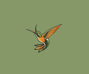 hummingbird logo design template