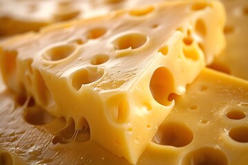穴あきチーズのクローズアップ写真