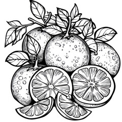 Orange Coloring Page | Fruit coloring pages