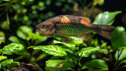 Fish, aquarium, plants, background, water