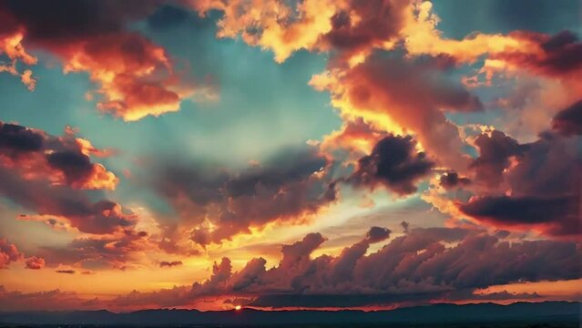 Timelapse of clouds in sky during sunset