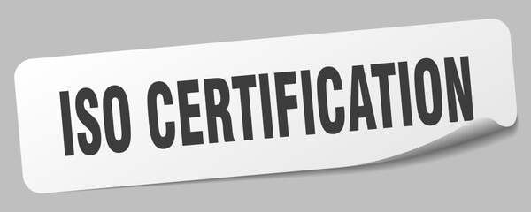 iso certification sticker. iso certification label