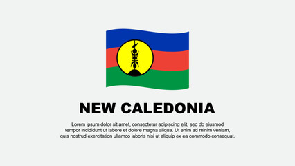 New Caledonia Flag Abstract Background Design Template. New Caledonia Independence Day Banner Social Media Vector Illustration. Background