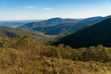 Shenandoah National Park along the Blue Ridge Mountains in Virginia