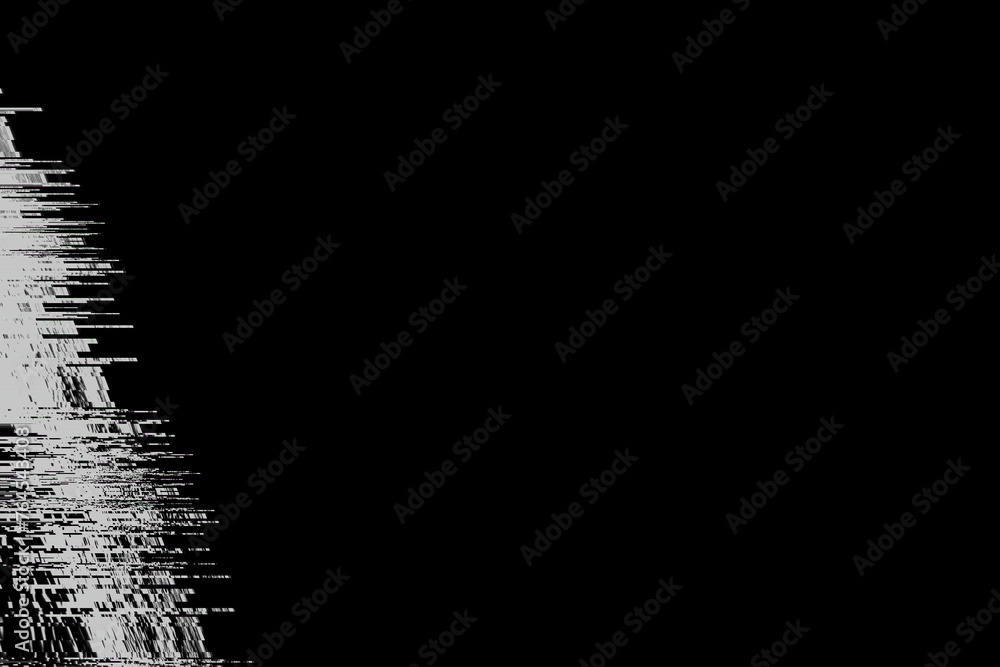 Fototapete abstract black white glitch, line hud design. grunge noise border overlay effect. video damage error