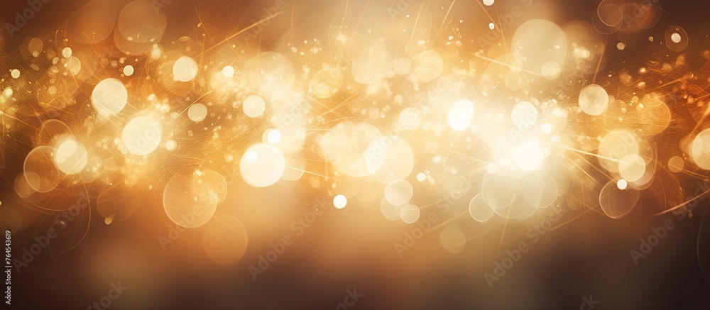 Poster an artistic and vibrant abstract background featuring colorful bokeh lights, creating a festive and 