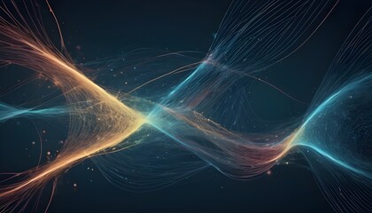 abstract lines background with digital lines