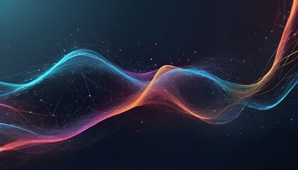 abstract digital background with neon light effect