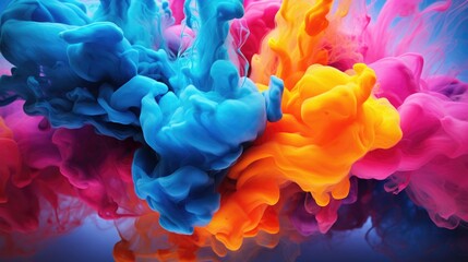 Fototapeta premium colliding creases of color