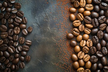 coffee beans on burlap