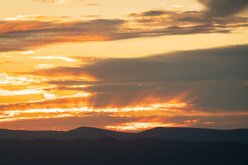 Sunrise Overlook at Shenandoah National Park along the Blue Ridge Mountains in Virginia