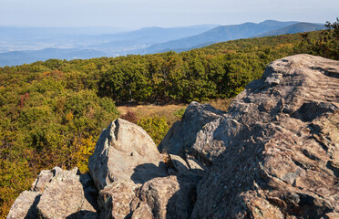Shenandoah National Park along the Blue Ridge Mountains in Virginia