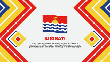 Kiribati Flag Abstract Background Design Template. Kiribati Independence Day Banner Wallpaper Vector Illustration. Kiribati Design