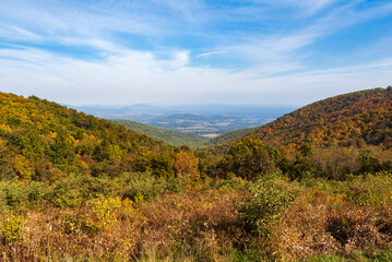 Shenandoah National Park along the Blue Ridge Mountains in Virginia