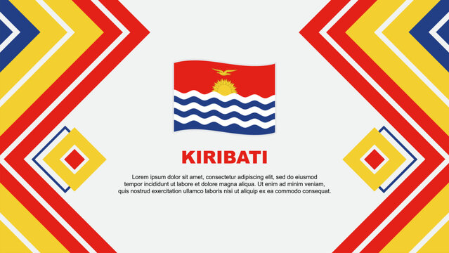 Kiribati Flag Abstract Background Design Template. Kiribati Independence Day Banner Wallpaper Vector Illustration. Kiribati Design