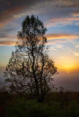 Fototapeta na wymiar Sunrise Overlook at Shenandoah National Park along the Blue Ridge Mountains in Virginia