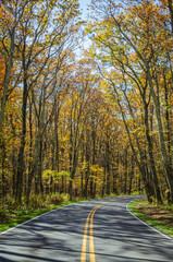 Shenandoah National Park along the Blue Ridge Mountains in Virginia