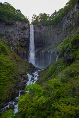 Fototapeta na wymiar Kegon Waterfall is the most famous landmark in Nikko, Tochigi, Japan