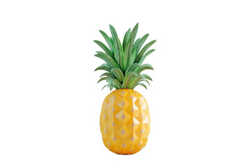3D Pineapple Fruit on transparent background,