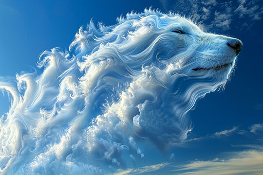 A cloud formation that remarkably resembles a mythological beast, stirring imaginations and tales