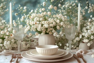 cup of tea and flowers