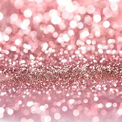Luxurious rose gold glitter bokeh texture with a dazzling pink champagne sparkle overlay, capturing the essence of elegance and sophistication.