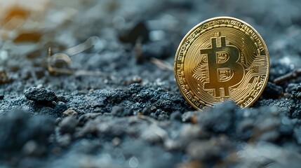 bitcoin on ground, Cryptocurrency investment