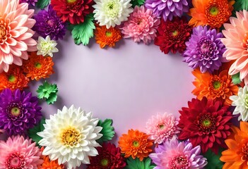 Obraz premium frame made of flowers