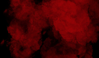 Red smoke on black background