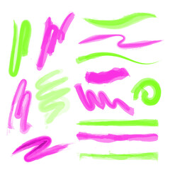 colorful watercolor brush stroke collection
