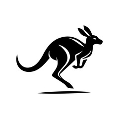 RUNNING KANGAROO LOGO VECTOR. KANGAROO LOGO DESIGN TEMPLATE