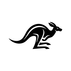 RUNNING KANGAROO LOGO VECTOR. KANGAROO LOGO DESIGN TEMPLATE