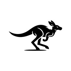 RUNNING KANGAROO LOGO VECTOR. KANGAROO LOGO DESIGN TEMPLATE