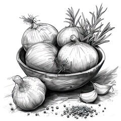 Onion Coloring Pages for Kids and Adults