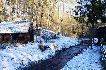 Winter in the Village Krelingen, Walsrode, Lower Saxony
