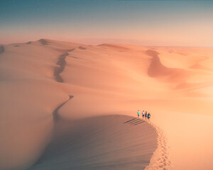 walking through the desert