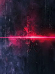 Fototapeta premium Sleek black background with a vivid pink neon glowing line.