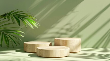 A modern and elegantly designed 3D wooden podium display